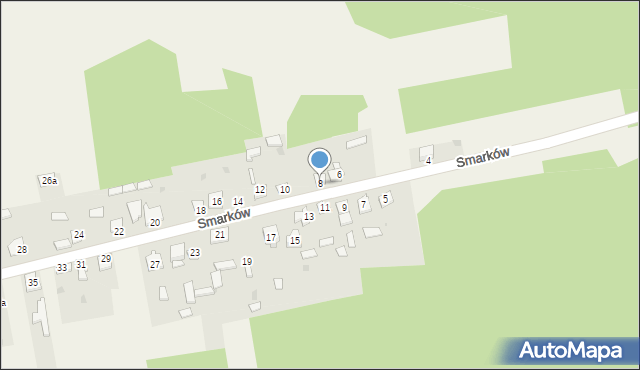 Smarków, Smarków, 8, mapa Smarków