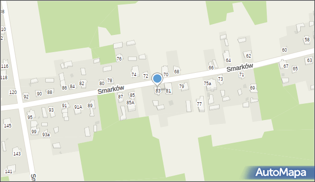 Smarków, Smarków, 83, mapa Smarków