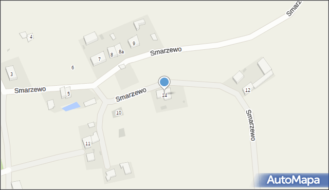 Smarzewo, Smarzewo, 14, mapa Smarzewo