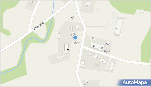 Smażyno, Smażyno, 13b, mapa Smażyno