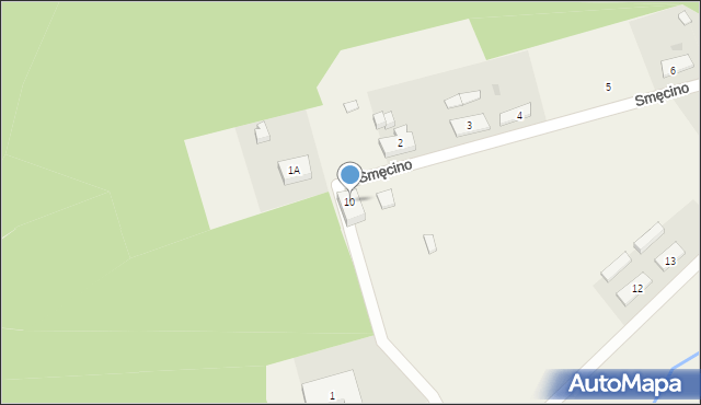 Smęcino, Smęcino, 10, mapa Smęcino