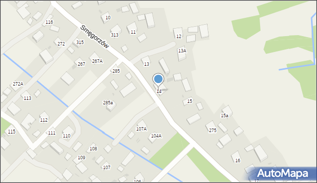 Smęgorzów, Smęgorzów, 14, mapa Smęgorzów