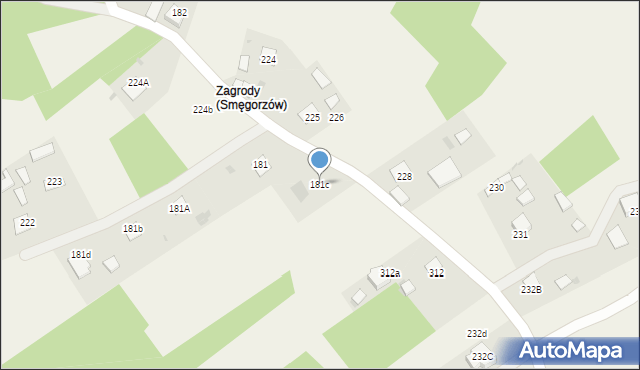 Smęgorzów, Smęgorzów, 181c, mapa Smęgorzów