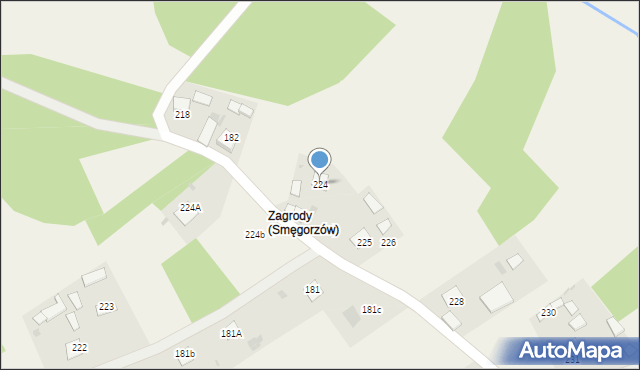 Smęgorzów, Smęgorzów, 224, mapa Smęgorzów