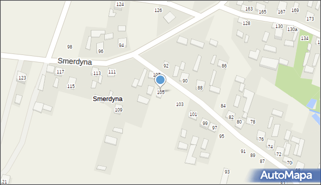 Smerdyna, Smerdyna, 105, mapa Smerdyna