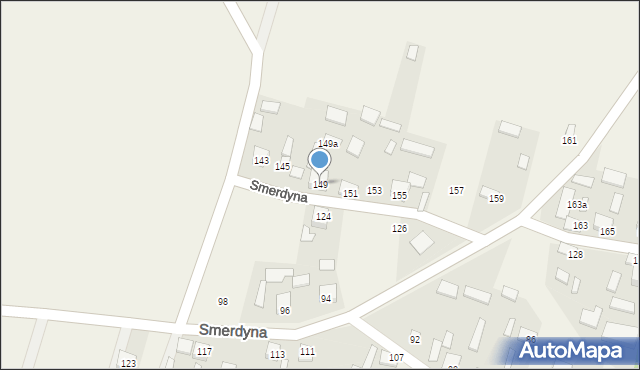 Smerdyna, Smerdyna, 149, mapa Smerdyna