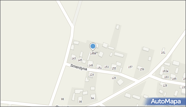 Smerdyna, Smerdyna, 149a, mapa Smerdyna