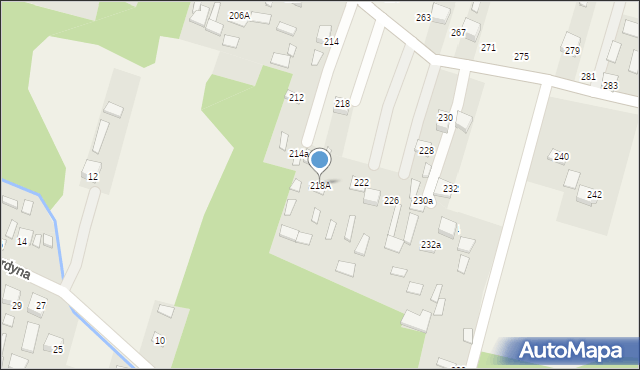 Smerdyna, Smerdyna, 218A, mapa Smerdyna