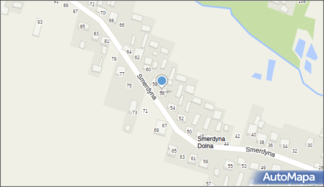 Smerdyna, Smerdyna, 56, mapa Smerdyna