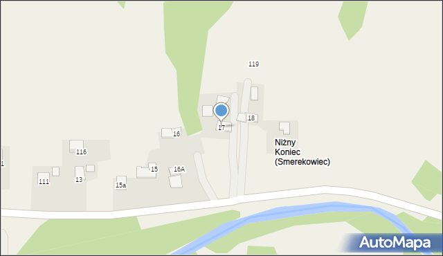 Smerekowiec, Smerekowiec, 17, mapa Smerekowiec