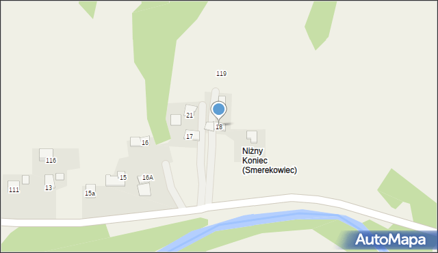 Smerekowiec, Smerekowiec, 18, mapa Smerekowiec