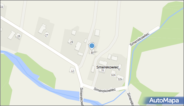 Smerekowiec, Smerekowiec, 30, mapa Smerekowiec