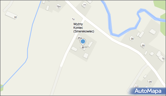 Smerekowiec, Smerekowiec, 85, mapa Smerekowiec