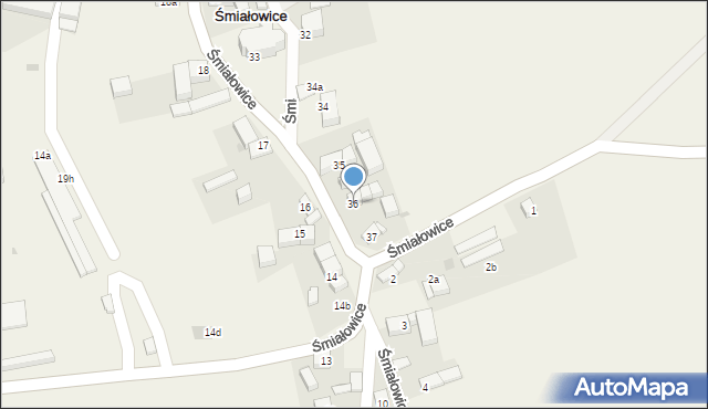 Śmiałowice, Śmiałowice, 36, mapa Śmiałowice