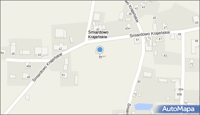 Śmiardowo Krajeńskie, Śmiardowo Krajeńskie, 55, mapa Śmiardowo Krajeńskie
