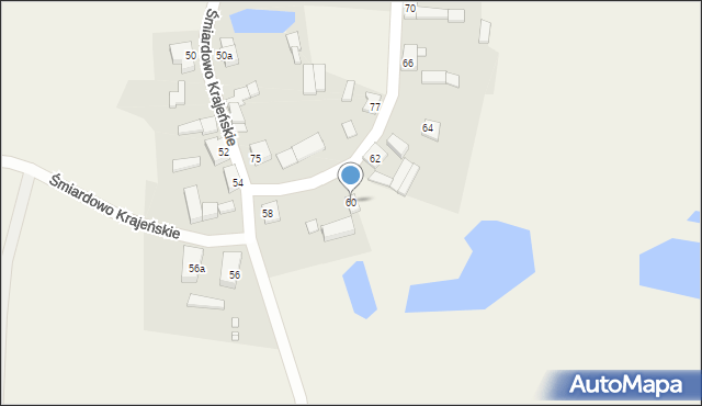 Śmiardowo Krajeńskie, Śmiardowo Krajeńskie, 60, mapa Śmiardowo Krajeńskie