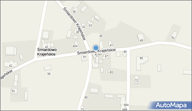 Śmiardowo Krajeńskie, Śmiardowo Krajeńskie, 71, mapa Śmiardowo Krajeńskie