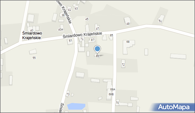 Śmiardowo Krajeńskie, Śmiardowo Krajeńskie, 83, mapa Śmiardowo Krajeńskie