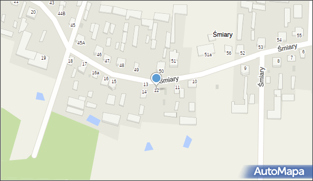 Śmiary, Śmiary, 12, mapa Śmiary