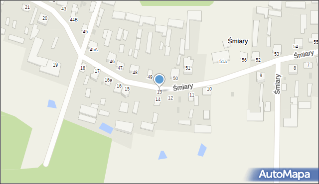 Śmiary, Śmiary, 13, mapa Śmiary