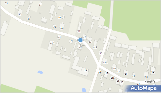 Śmiary, Śmiary, 20, mapa Śmiary