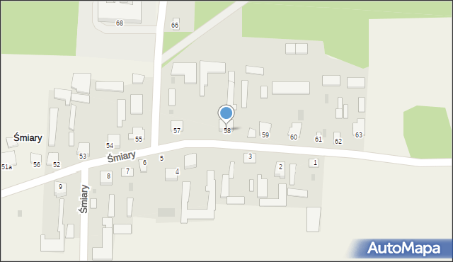 Śmiary, Śmiary, 58, mapa Śmiary