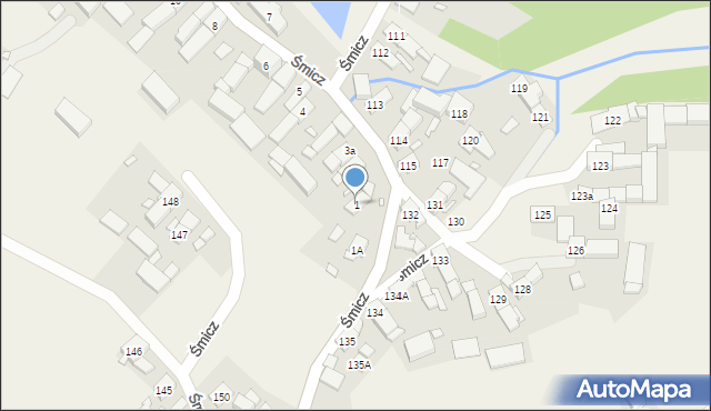 Śmicz, Śmicz, 1, mapa Śmicz
