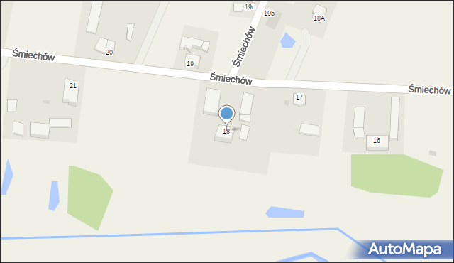 Śmiechów, Śmiechów, 18, mapa Śmiechów