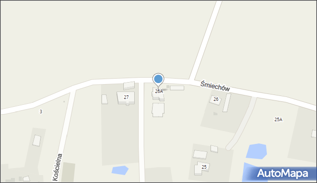 Śmiechów, Śmiechów, 26A, mapa Śmiechów