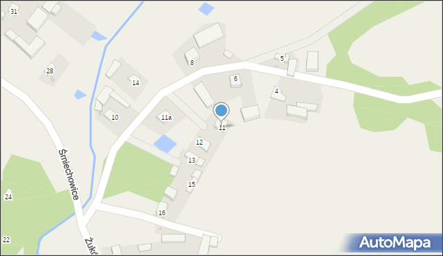 Śmiechowice, Śmiechowice, 11, mapa Śmiechowice