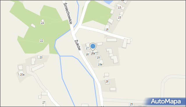 Śmiechowice, Śmiechowice, 18a, mapa Śmiechowice
