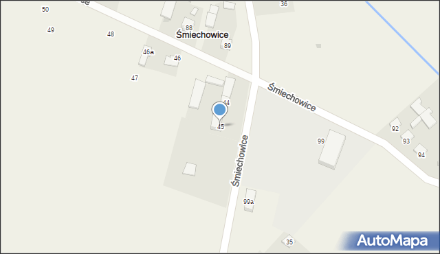 Śmiechowice, Śmiechowice, 45, mapa Śmiechowice