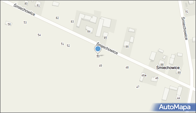 Śmiechowice, Śmiechowice, 50, mapa Śmiechowice