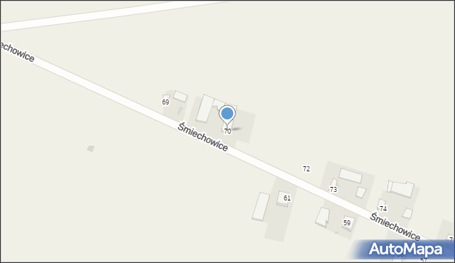 Śmiechowice, Śmiechowice, 70, mapa Śmiechowice