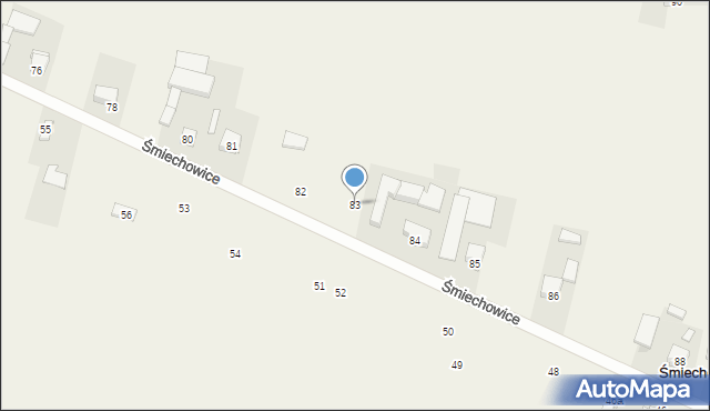 Śmiechowice, Śmiechowice, 83, mapa Śmiechowice