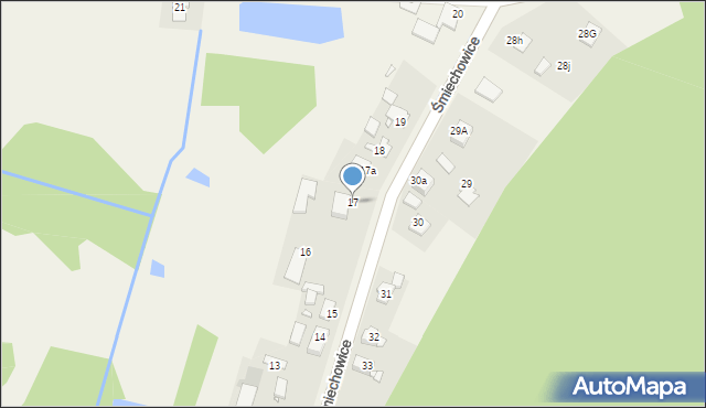 Śmiechowice, Śmiechowice, 17, mapa Śmiechowice