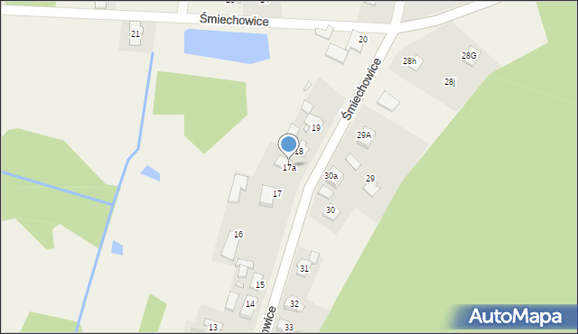 Śmiechowice, Śmiechowice, 17a, mapa Śmiechowice