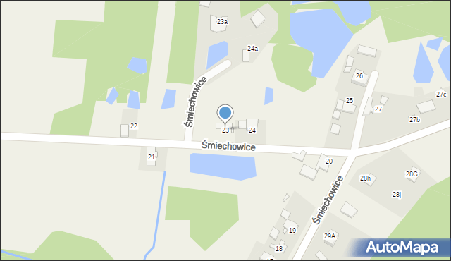 Śmiechowice, Śmiechowice, 23, mapa Śmiechowice