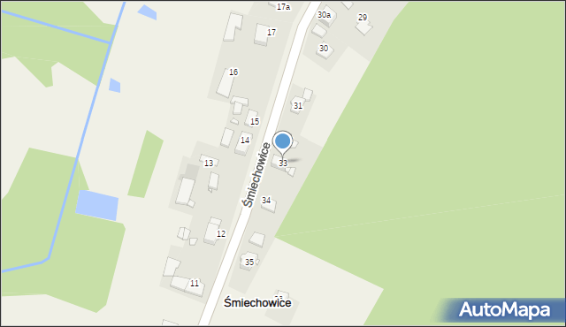 Śmiechowice, Śmiechowice, 33, mapa Śmiechowice
