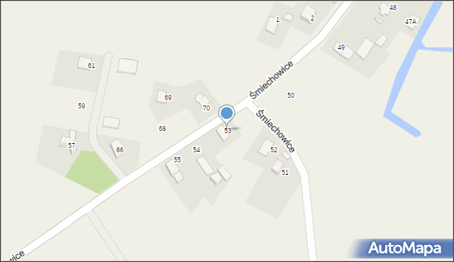 Śmiechowice, Śmiechowice, 53, mapa Śmiechowice