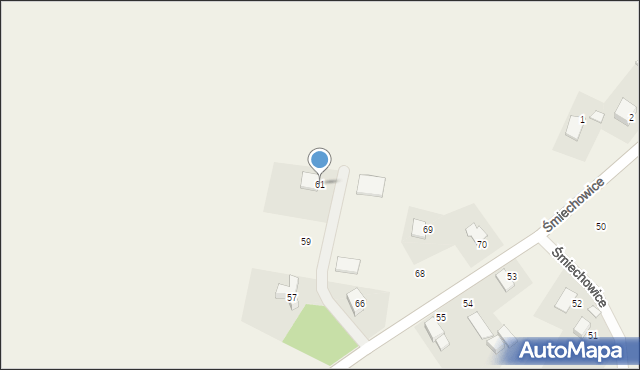 Śmiechowice, Śmiechowice, 61, mapa Śmiechowice