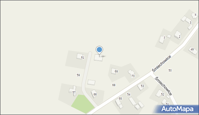 Śmiechowice, Śmiechowice, 62, mapa Śmiechowice