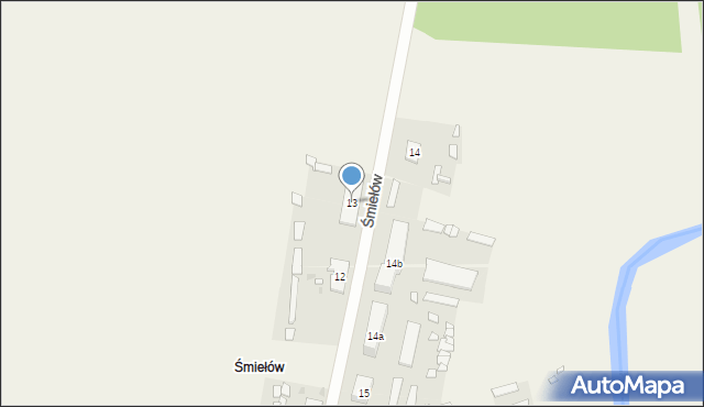 Śmiełów, Śmiełów, 13, mapa Śmiełów