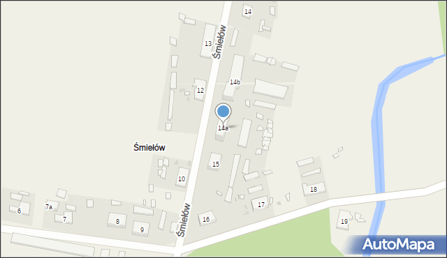 Śmiełów, Śmiełów, 14a, mapa Śmiełów