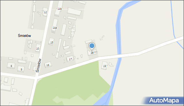 Śmiełów, Śmiełów, 18, mapa Śmiełów