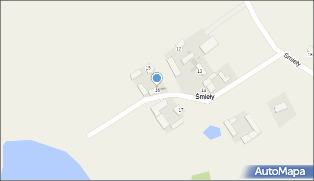 Śmieły, Śmieły, 16, mapa Śmieły