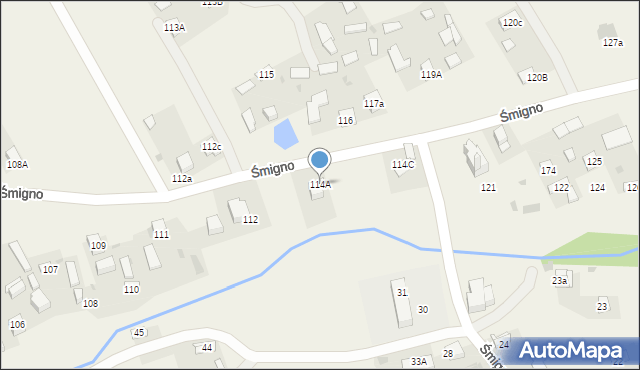 Śmigno, Śmigno, 114A, mapa Śmigno