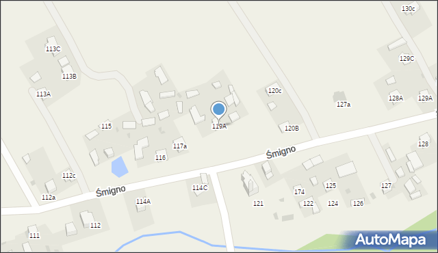 Śmigno, Śmigno, 119A, mapa Śmigno