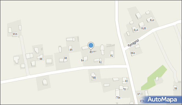 Śmigno, Śmigno, 83, mapa Śmigno