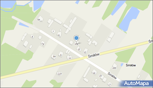 Śmiłów, Śmiłów, 10a, mapa Śmiłów